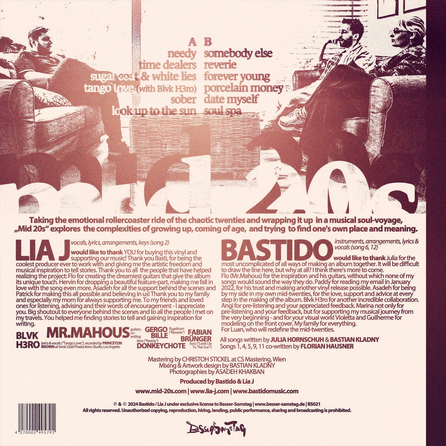 Bastido & Lia J - Mid 20s [PRE-ORDER - Limited Vinyl]